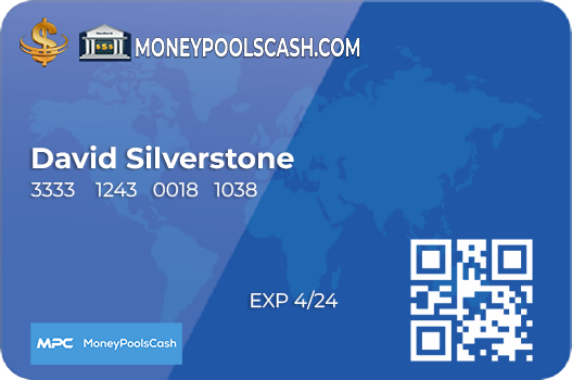 MoneyPoolscash Liquid USD Cash Blue Card